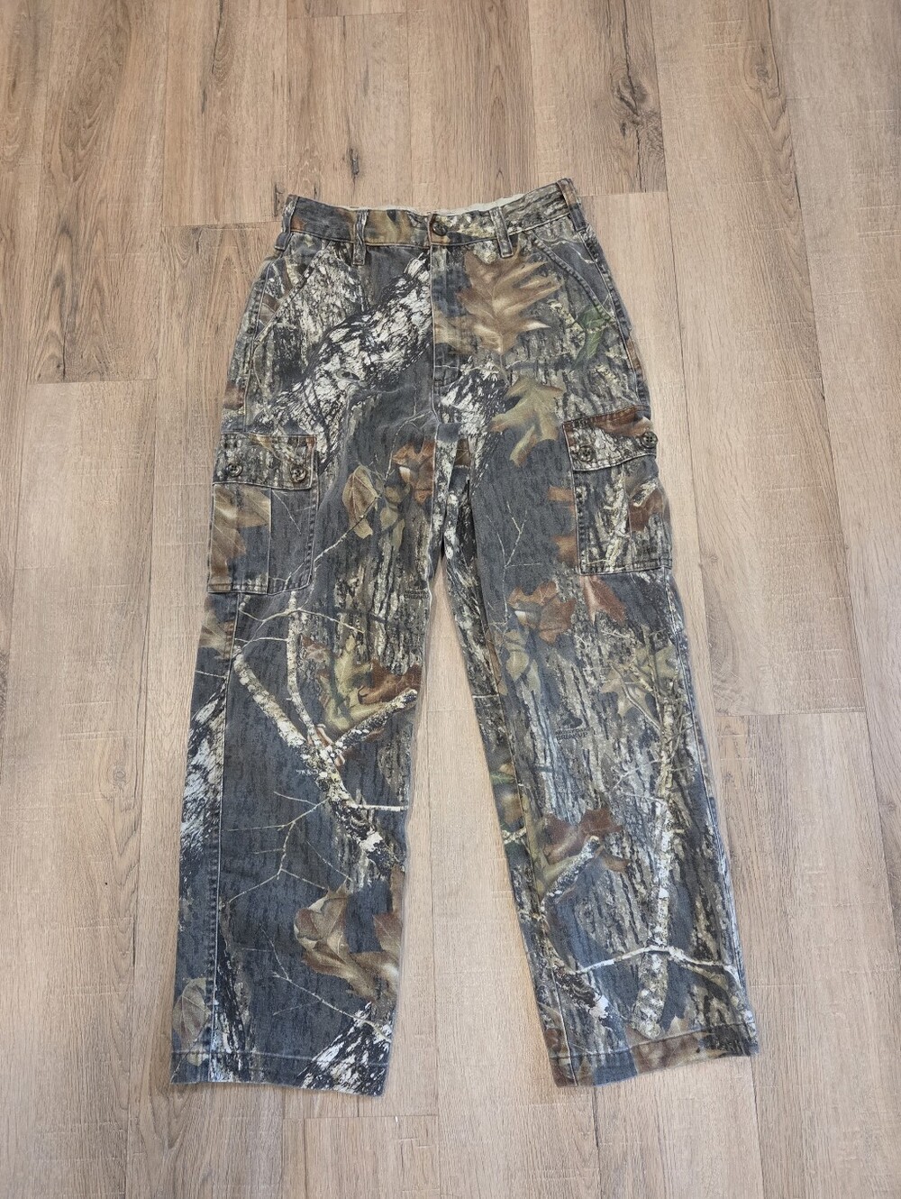 Russell Outdoors Boys Lg 14-16 Pants Camo Mossy Oak Cargo Hunting  Outdoors